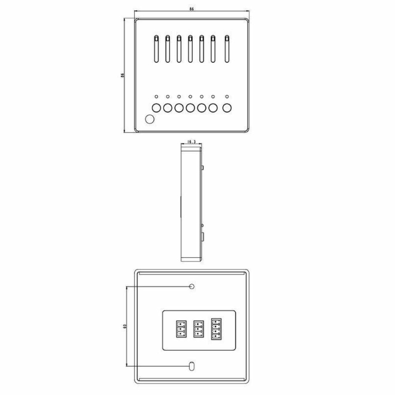 Deko-Light Deko-Light, Steuerung DMX, DMX Wandsteuerung X-Fade-6 II, DMX512, 12-24 V/DC