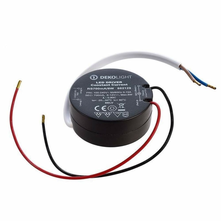 Deko-Light Deko-Light, Netzgerät (CC, DC), ROUND, CC, RS700mA/8W, Stromkonstant, 4,2-8,0 W, 100-240 V/AC, Ausga