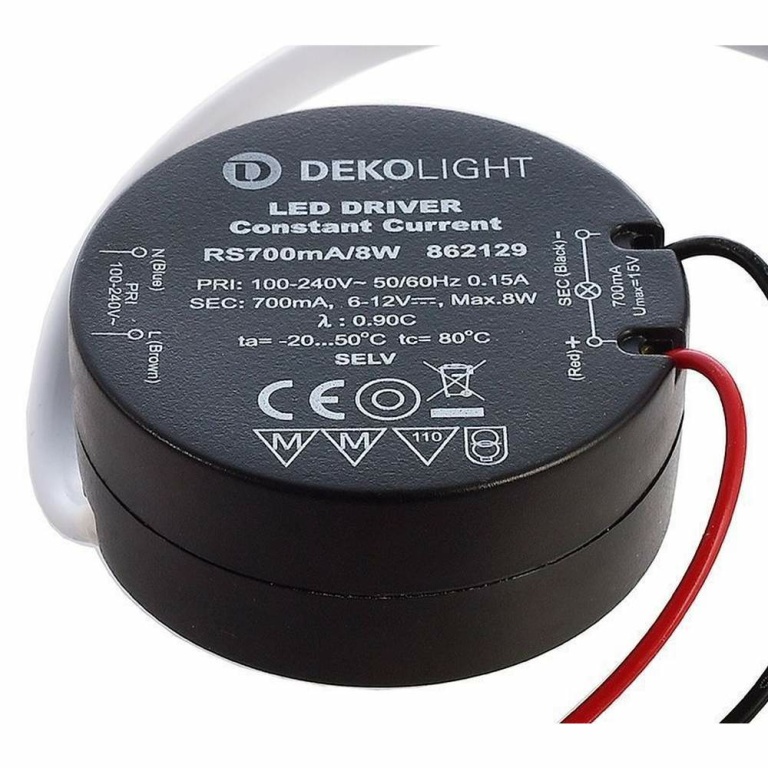 Deko-Light Deko-Light, Netzgerät (CC, DC), ROUND, CC, RS700mA/8W, Stromkonstant, 4,2-8,0 W, 100-240 V/AC, Ausga