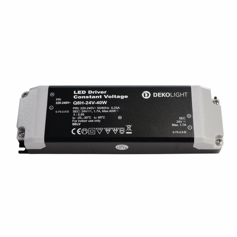 Deko-Light Deko-Light, Netzgerät (CV, DC), BASIC, CV, Q8H-24-40W, Spannungskonstant, 40.0 W, 220-240 V/AC, Ausg