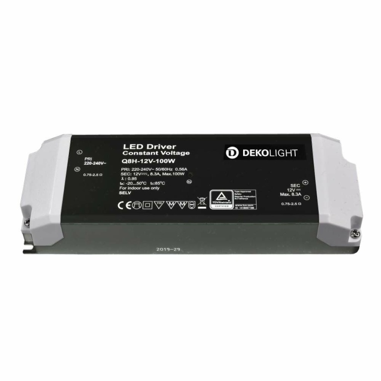 Deko-Light Deko-Light, Netzgerät (CV, DC), BASIC, CV, Q8H-12-100W, Spannungskonstant, 100.0 W, 220-240 V/AC, Au