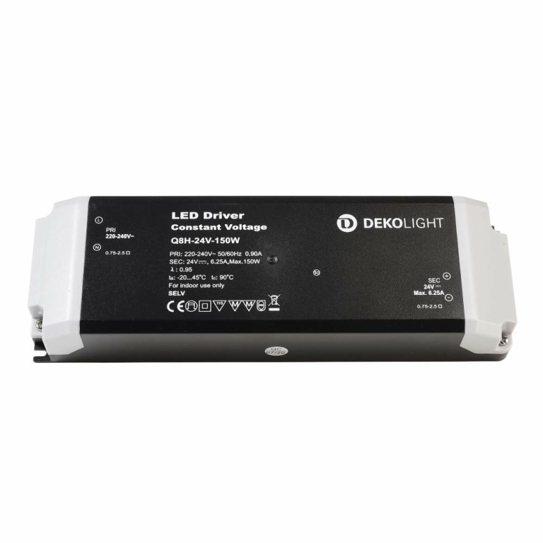 Deko-Light Deko-Light, Netzgerät (CV, DC), BASIC, CV, Q8H-24-150W, Spannungskonstant, 150.0 W, 220-240 V/AC, Au