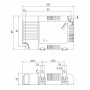 Meanwell, Netzgerät (CC, DC) dimmbar, DIM, Multi CC, LCM-25KN - KNX, Stromkonstant, KNX, 18,9 W / 25