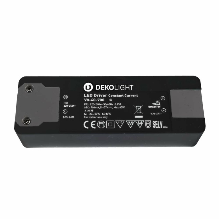 Deko-Light Deko-Light, Netzgerät (CC, DC), BASIC, CC, V8-40-700mA/40W, Stromkonstant, 20,0-40,0 W, 220-240 V/AC