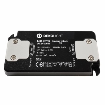 Deko-Light Deko-Light, Netzgerät (CV, DC), FLAT, CV, UT24V/6W, Spannungskonstant, 6.0 W, 220-240 V/AC, Ausgangs