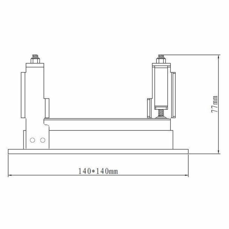 Deko-Light Mechanisches Systemzubehör, Kardanrahmen für Modular System COB, Tiefe: 140 mm, Breite: 140 mm, Höhe