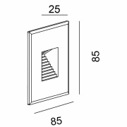 Mechanisches Systemzubehör, Abdeckung weiß eckig für Light Base COB Indoor (563000), Tiefe: 85 mm, B