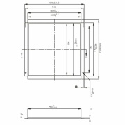 Mechanisches Systemzubehör, Einlegerahmen für Gips 62x62, Tiefe: 695 mm, Breite: 695 mm, Höhe: 15 mm