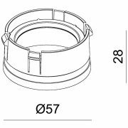 Mechanisches Systemzubehör, Reflektor Ring Weiß für Serie Klara / Nihal Mini / Rigel Mini / Can, Höh