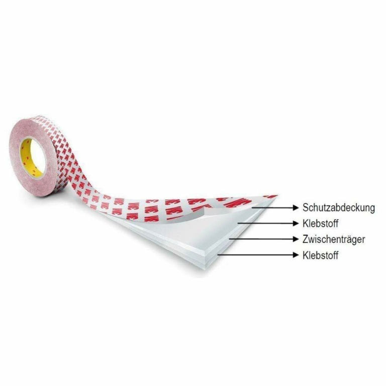 3M Mechanisches Montagezubehör, 3M Doppelseitiges Klebeband 50000x08x0,20mm, Tiefe: 50000 mm, Breite: 8