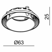 Mechanisches Systemzubehör, Reflektor Ring II Schwarz für Serie Uni II Mini, Höhe: 25 mm, Durchmesse