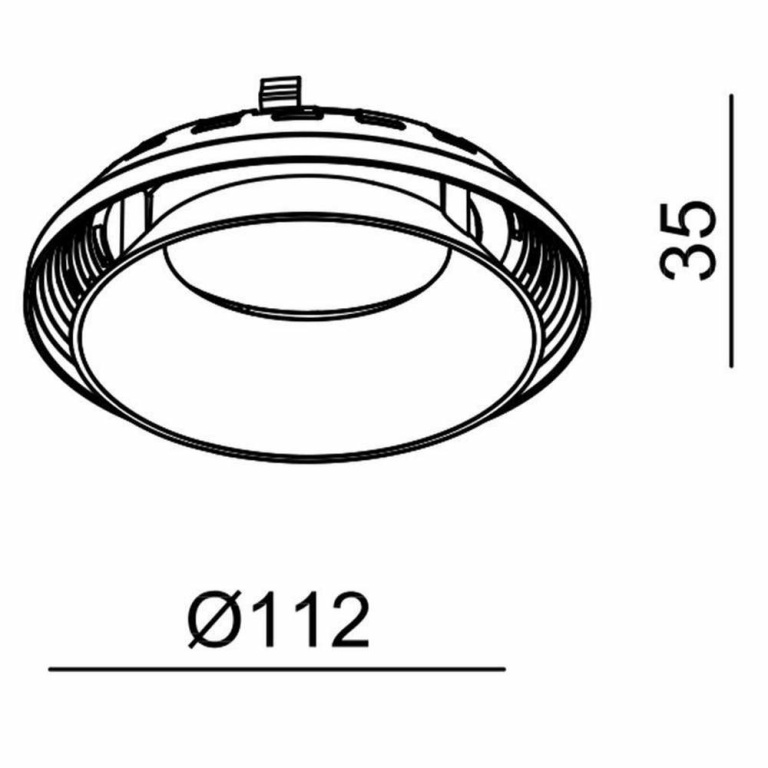 Deko-Light Mechanisches Systemzubehör, Reflektor Ring II Schwarz für Serie Uni II Max, Höhe: 35 mm, Durchmesser