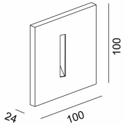 Mechanisches Systemzubehör, Abdeckung silber grau linear für Light Base II COB Outdoor, Tiefe: 100 m