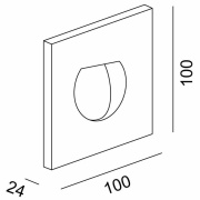 Mechanisches Systemzubehör, Abdeckung silber grau rund für Light Base II COB Outdoor, Tiefe: 100 mm,