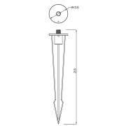 Mechanisches Systemzubehör, Erdspieß für Serie Colt 15/25//30/36/65W, M10, Tiefe: 219 mm, Durchmesse