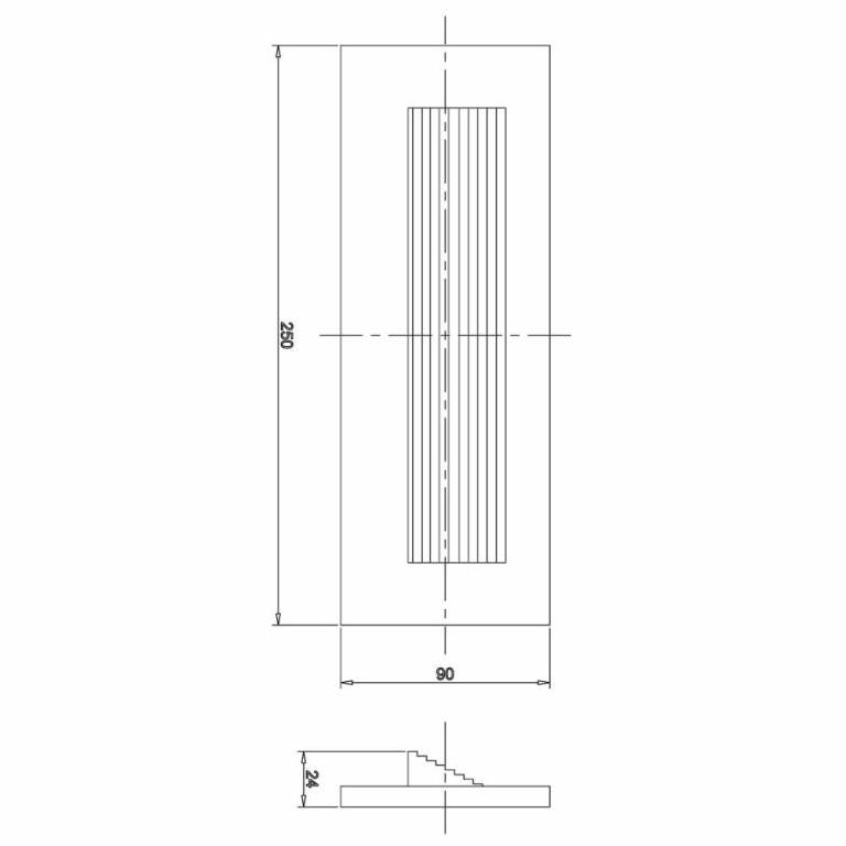 Deko-Light Mechanisches Systemzubehör, Abdeckung weiß Stufe für Light Base III Outdoor, Tiefe: 250 mm, Breite: