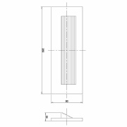 Mechanisches Systemzubehör, Abdeckung weiß Stufe für Light Base III Outdoor, Tiefe: 250 mm, Breite: