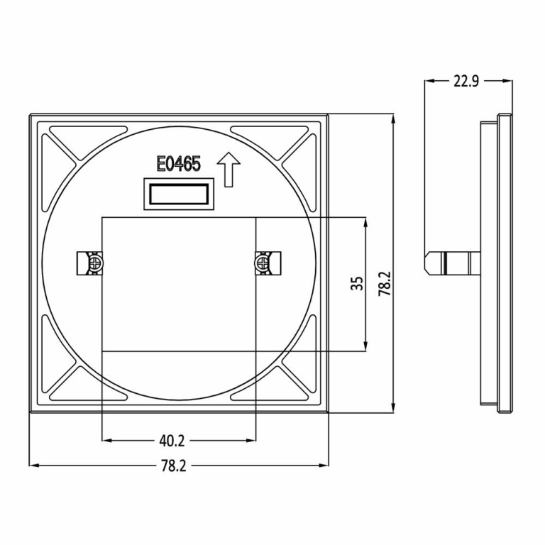 Deko-Light Mechanisches Systemzubehör, Abdeckung milchig eckig für Alwaid, Tiefe: 78.2 mm, Breite: 78.2 mm, Höh