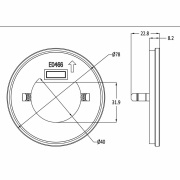 Mechanisches Systemzubehör, Abdeckung milchig rund für Alwaid, Höhe: 22.8 mm, Durchmesser: 78 mm