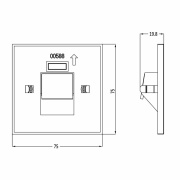 Mechanisches Systemzubehör, Abdeckung eckig grau für Alwaid, Tiefe: 75 mm, Breite: 75 mm, Höhe: 19.8