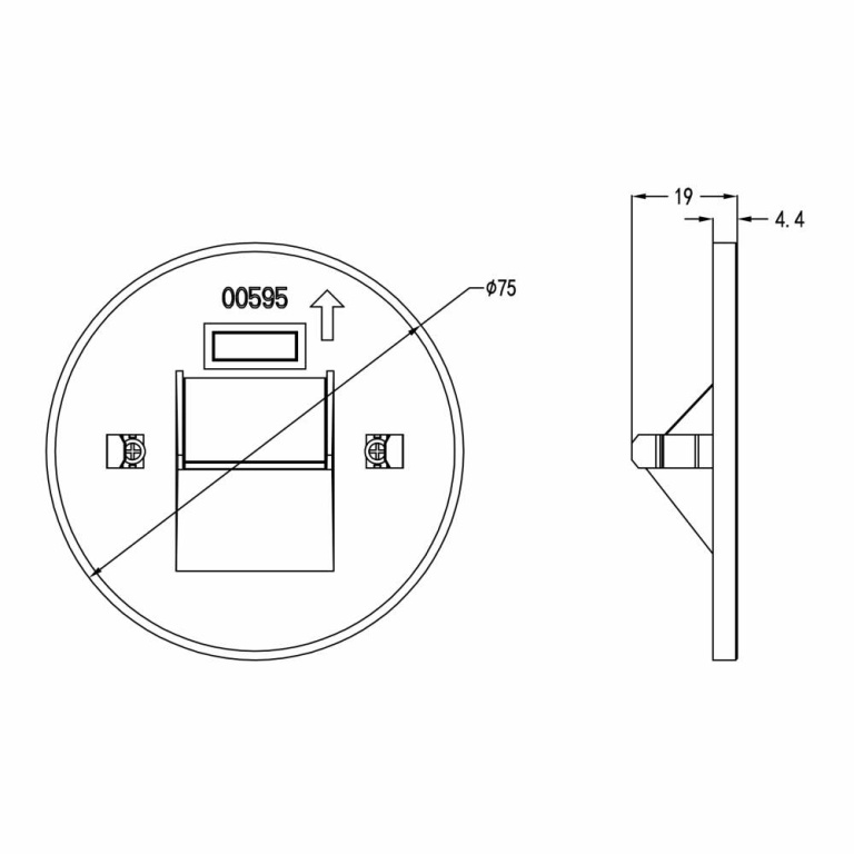 Deko-Light Mechanisches Systemzubehör, Abdeckung rund weiß Stufe für Alwaid, Höhe: 19 mm, Durchmesser: 75 mm