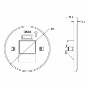 Mechanisches Systemzubehör, Abdeckung rund weiß für Alwaid, Höhe: 19.8 mm, Durchmesser: 75 mm