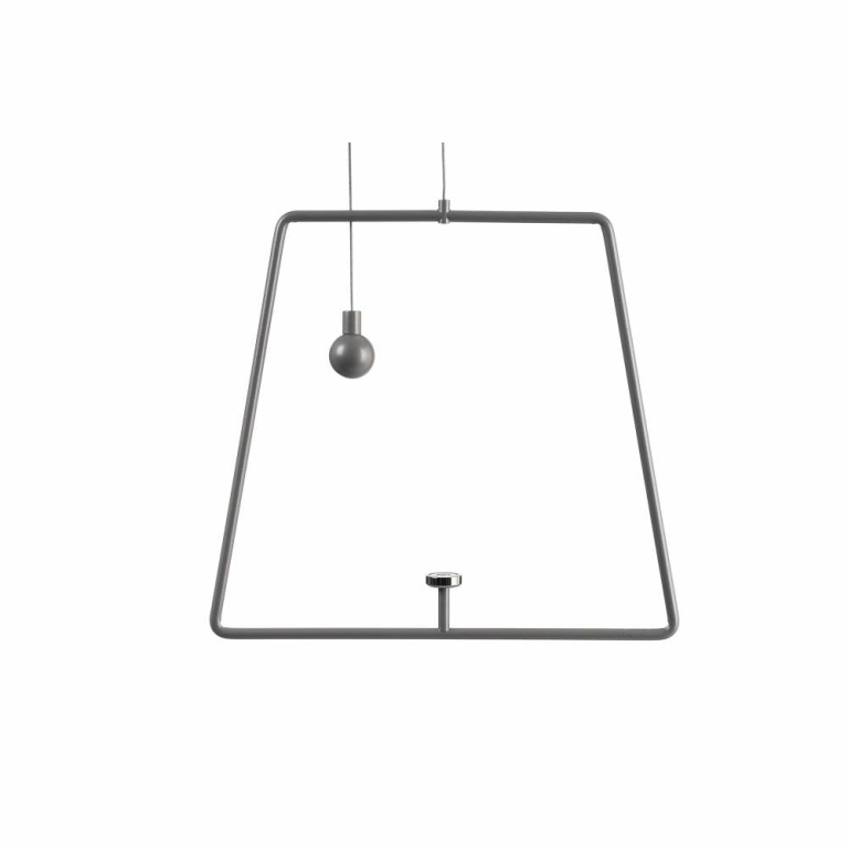 Deko-Light Mechanisches Systemzubehör, Pendel für Magnetleuchte Miram Grau, Breite: 205 mm, Höhe: 185 mm