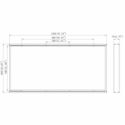 Mechanisches Systemzubehör, Aufbaurahmen für 600x1200mm Panel, Tiefe: 600 mm, Breite: 1218 mm, Höhe: