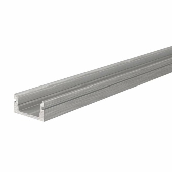 Deko-Light Profil, U-Profil flach AU-01-08, 8 - 9,3 mm LED Stripes, Aluminium, Silber, Gebürstet, Tiefe: 2000 m