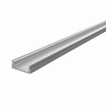 Deko-Light Profil, U-Profil flach AU-01-12, 12 - 13,3 mm LED Stripes, Aluminium, Silber, Eloxiert, Tiefe: 3000