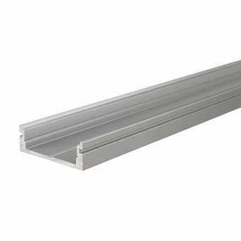 Deko-Light Profil, U-Profil flach AU-01-15, 15 - 16,3 mm LED Stripes, Aluminium, Silber, Eloxiert, Tiefe: 1000