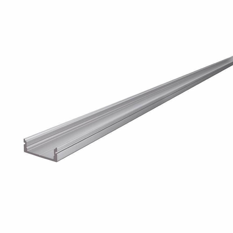 Deko-Light Profil, U-Profil flach AU-01-15, 15 - 16,3 mm LED Stripes, Aluminium, Silber, Eloxiert, Tiefe: 3000