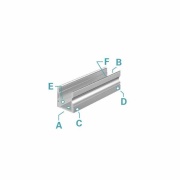 Profil, U-Profil hoch AU-02-10, 10 - 11,3 mm LED Stripes, Aluminium, Silber, Eloxiert, Tiefe: 1000 m