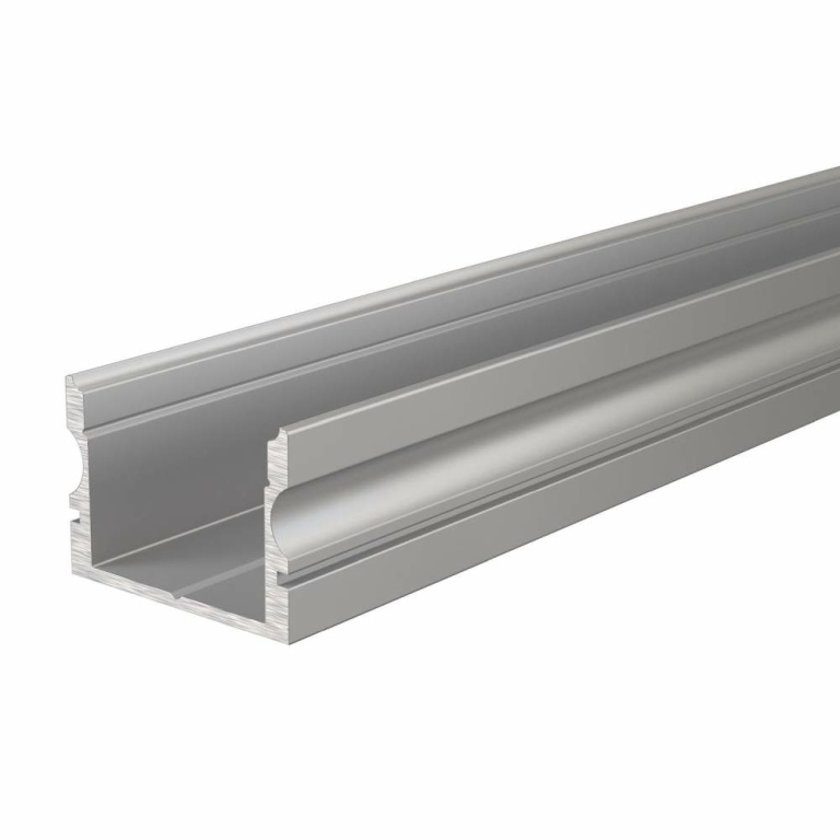 Deko-Light Profil, U-Profil hoch AU-02-15, 15 - 16,3 mm LED Stripes, Aluminium, Silber, Eloxiert, Tiefe: 2000 m