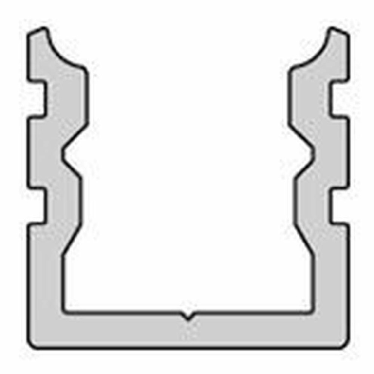 Deko-Light Profil, U-Profil hoch AU-02-05, 5 - 5,7 mm LED Stripes, Aluminium, Weiß, Tiefe: 2000 mm, Breite: 9 m