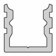 Profil, U-Profil hoch AU-02-05, 5 - 5,7 mm LED Stripes, Aluminium, Weiß, Tiefe: 2000 mm, Breite: 9 m