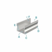 Profil, U-Profil hoch AU-02-20, 20 - 21,3 mm LED Stripes, Aluminium, Silber, Eloxiert, Tiefe: 2000 m