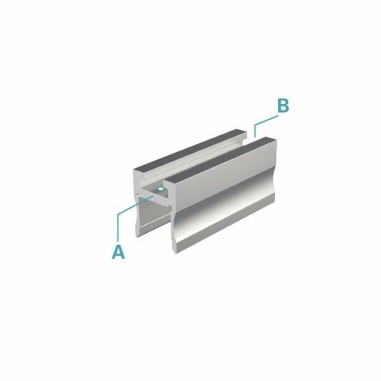 Deko-Light Profil, Nuten-Profil, U-hoch AU-03-12, 12 - 13,3 mm LED Stripes, Aluminium, Silber, Eloxiert, Tiefe: