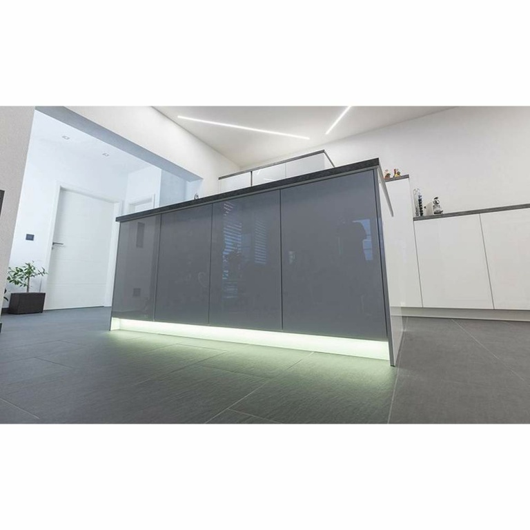 Deko-Light Profil, Unterbau-Profil flach AM-01-10, 10 - 11,3 mm LED Stripes, Aluminium, Silber, Eloxiert, Tiefe