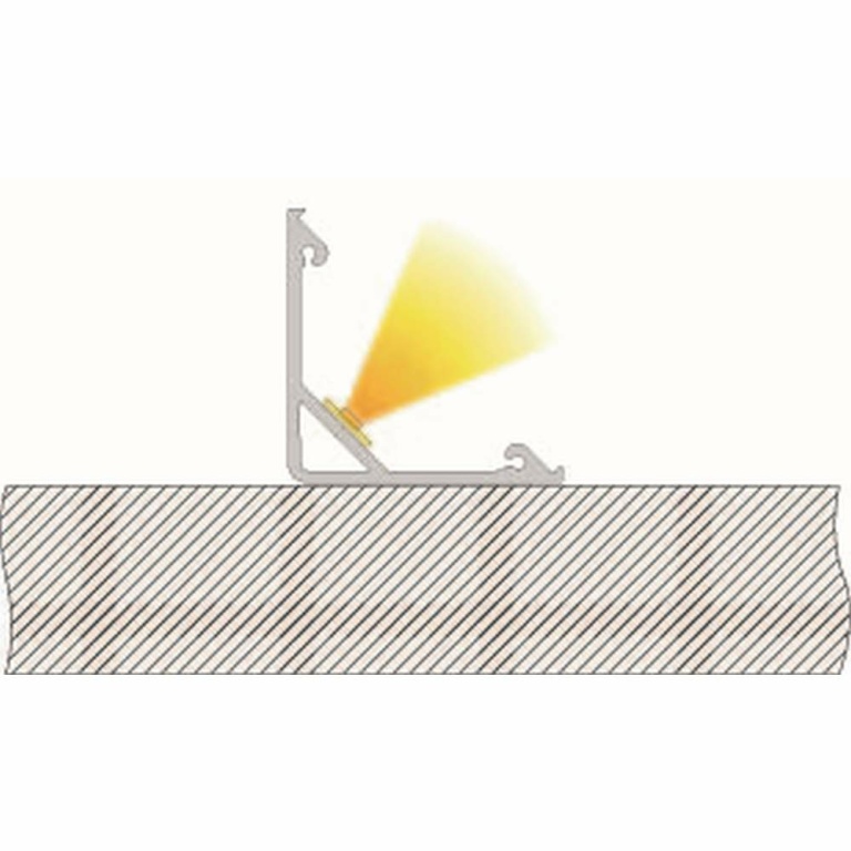 Deko-Light Profil, Eck-Profil AV-05-15, 15 mm LED Stripes, Aluminium, Silber, Eloxiert, Tiefe: 2000 mm, Breite: