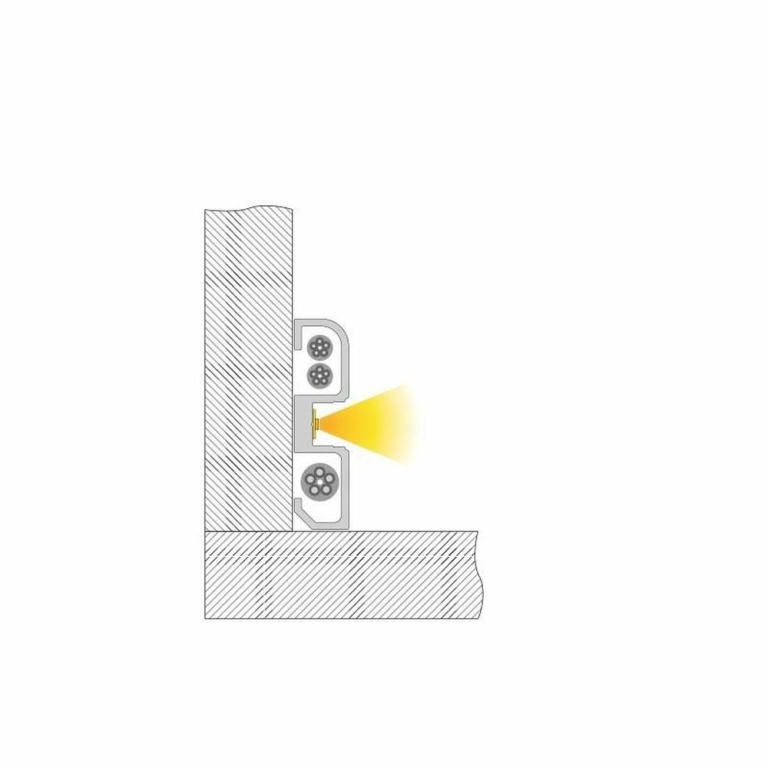 Deko-Light Profil, Sockel-Profil AM-02-10, 10 - 11,3 mm LED Stripes, Aluminium, Silber, Eloxiert, Tiefe: 2000 m