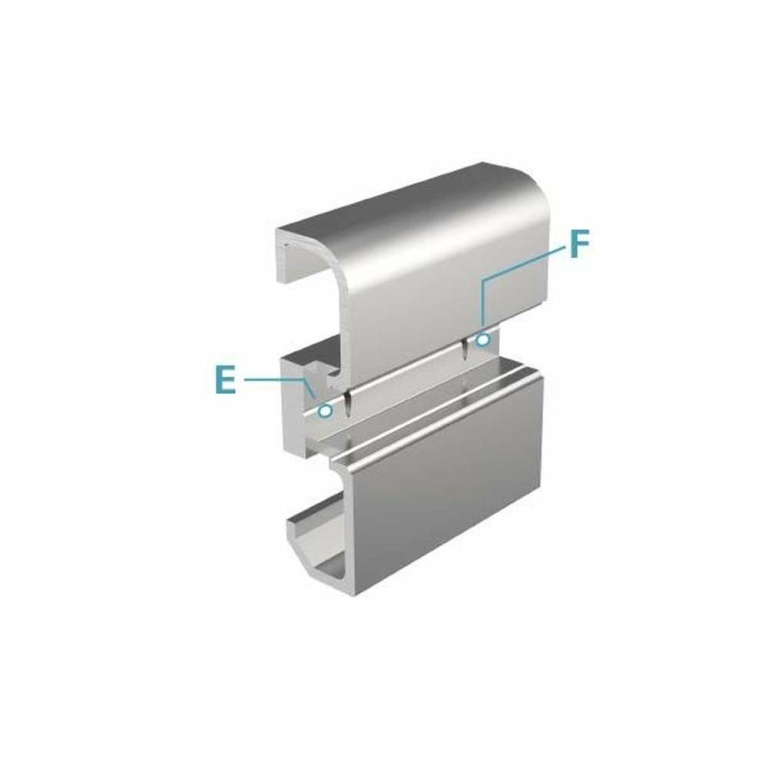 Deko-Light Profil, Sockel-Profil AM-02-10, 10 - 11,3 mm LED Stripes, Aluminium, Silber, Eloxiert, Tiefe: 2000 m