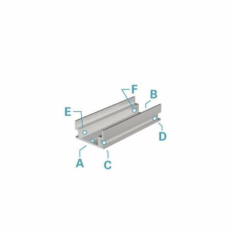 Deko-Light Profil, IP-Profile, U-flach AU-04-12, 12 - 13,3 mm LED Stripes, Aluminium, Silber, Eloxiert, Tiefe: