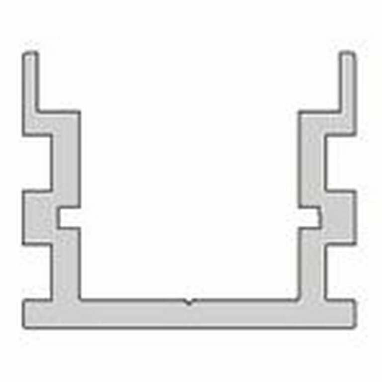 Deko-Light Profil, IP-Profil, U-hoch AU-05-15, 15 - 16,3 mm LED Stripes, Aluminium, Silber, Naturbelassen, Tief