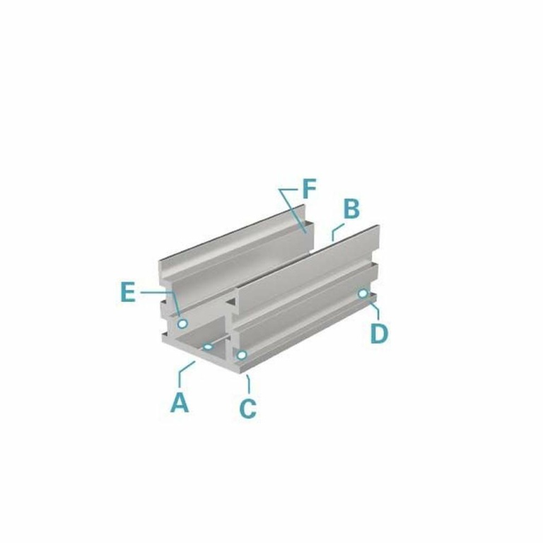 Deko-Light Profil, IP-Profil, U-hoch AU-05-15, 15 - 16,3 mm LED Stripes, Aluminium, Silber, Naturbelassen, Tief