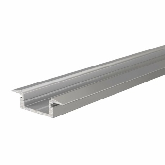 Deko-Light Profil, T-Profil flach ET-01-10, 10 - 11,3 mm LED Stripes, Aluminium, Silber, Eloxiert, Tiefe: 2000