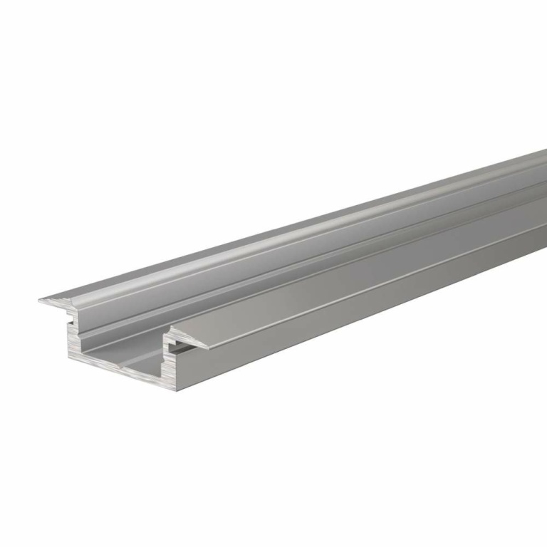 Deko-Light Profil, T-Profil flach ET-01-10, 10 - 11,3 mm LED Stripes, Aluminium, Silber, Eloxiert, Tiefe: 4000