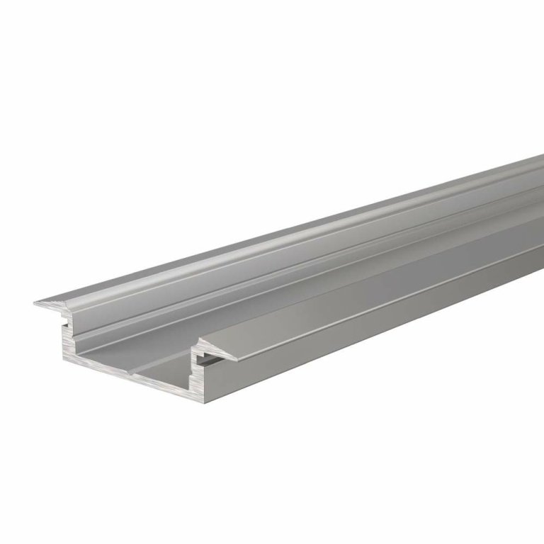 Deko-Light Profil, T-Profil flach ET-01-15, 15 - 16,3 mm LED Stripes, Aluminium, Silber, Eloxiert, Tiefe: 2000