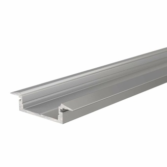 Deko-Light Profil, T-Profil flach ET-01-15, 15 - 16,3 mm LED Stripes, Aluminium, Silber, Eloxiert, Tiefe: 2000