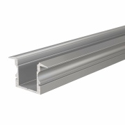 Profil, T-Profil hoch ET-02-10, 10 - 11,3 mm LED Stripes, Aluminium, Silber, Eloxiert, Tiefe: 3000 m